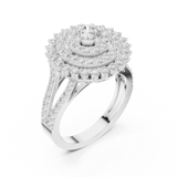 Gold Ring DDLR-761, White Gold, view 2
