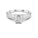 Gold Ring LR-0282, White Gold, view 4