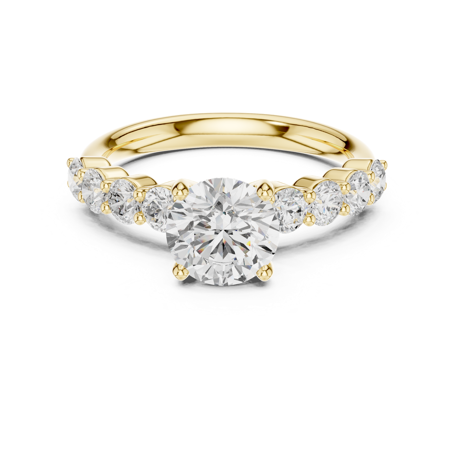 Gold Ring DDLR-642, Yellow Gold, view 4