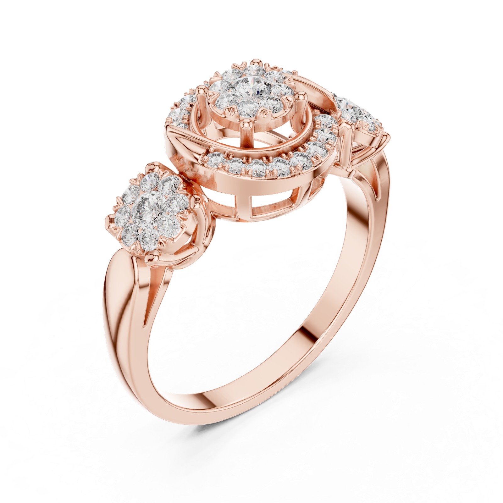 Gold Ring 19-120022L, Rose Gold, view 2