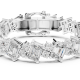 14K Solid Gold Lab Diamond Bracelet, White Gold, view 4