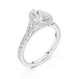 Gold Ring DDLR-911, White Gold, view 2
