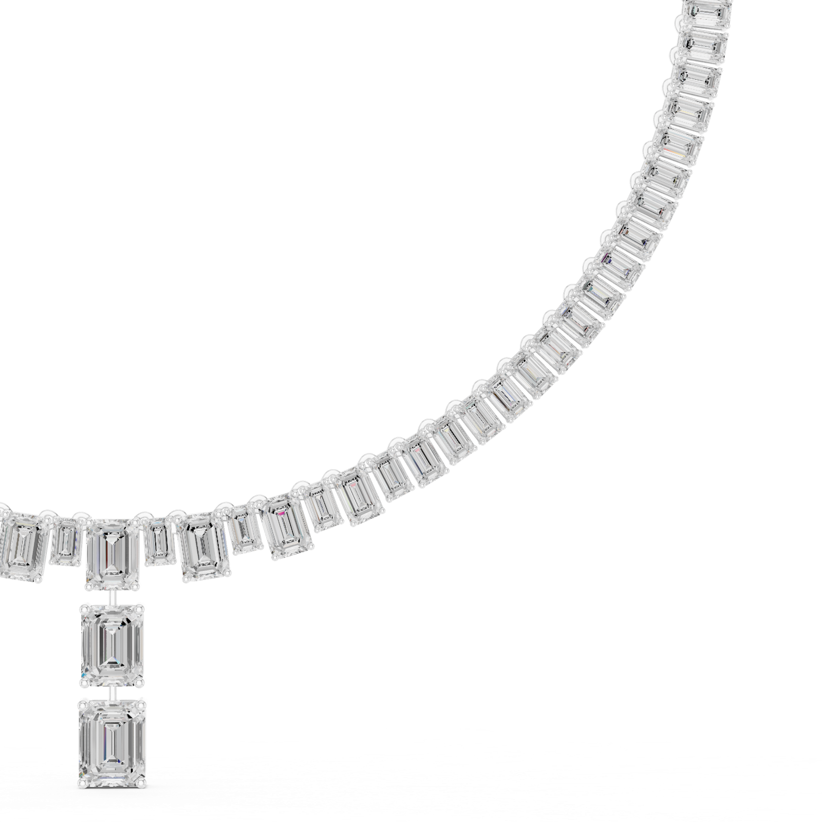 Gold Necklace SBWN (9), White Gold, view 3