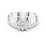 Gold Men's Ring GGR-0027, White Gold