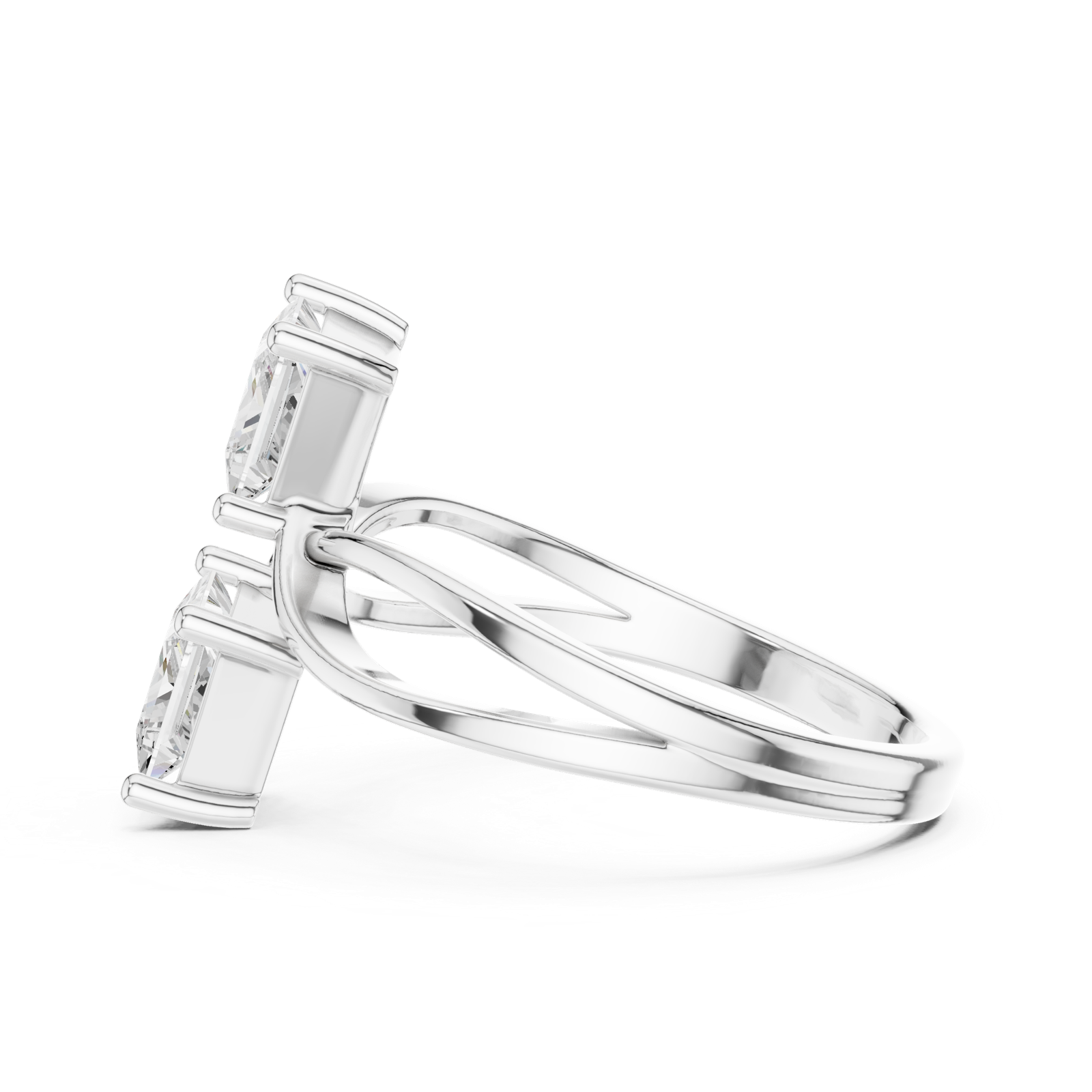 Gold Ring DDLR-519, White Gold, view 3