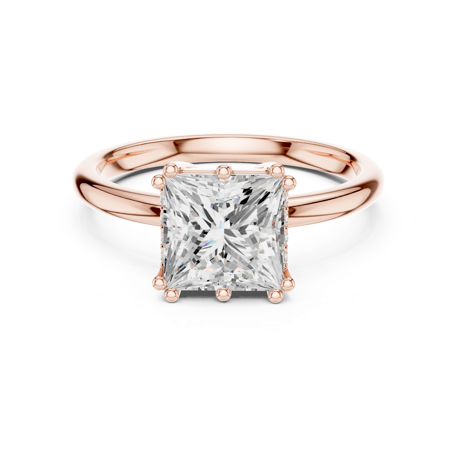 Gold Ring DDLR-929, Rose Gold, view 4