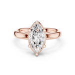 Gold Jewelry L36-10, Marquise center stone, Rose Gold