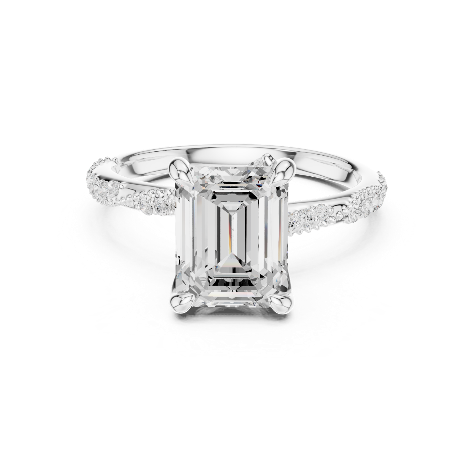 Gold Ring DDLR-898, White Gold, view 4