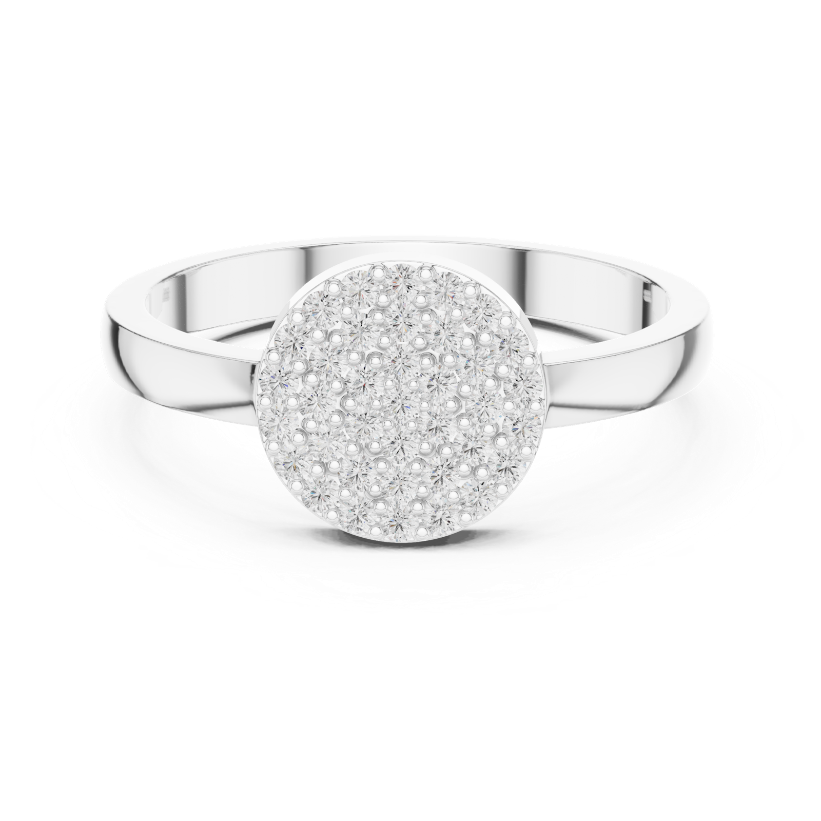 Gold Ring DDLR-584, White Gold, view 4