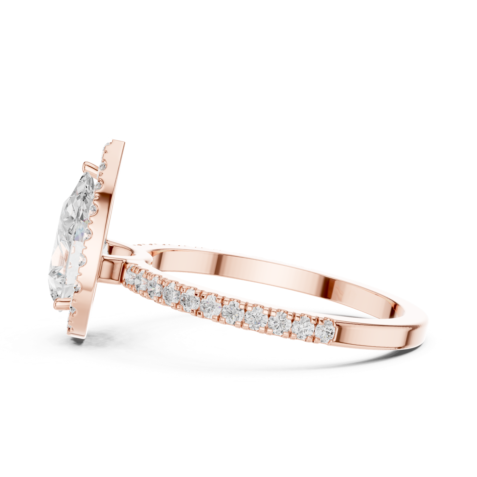 Gold Ring DDLR-1085, Rose Gold, view 3