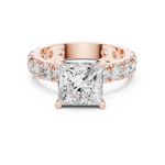 Gold Jewelry L35-63, Princess center stone, Rose Gold, view 4
