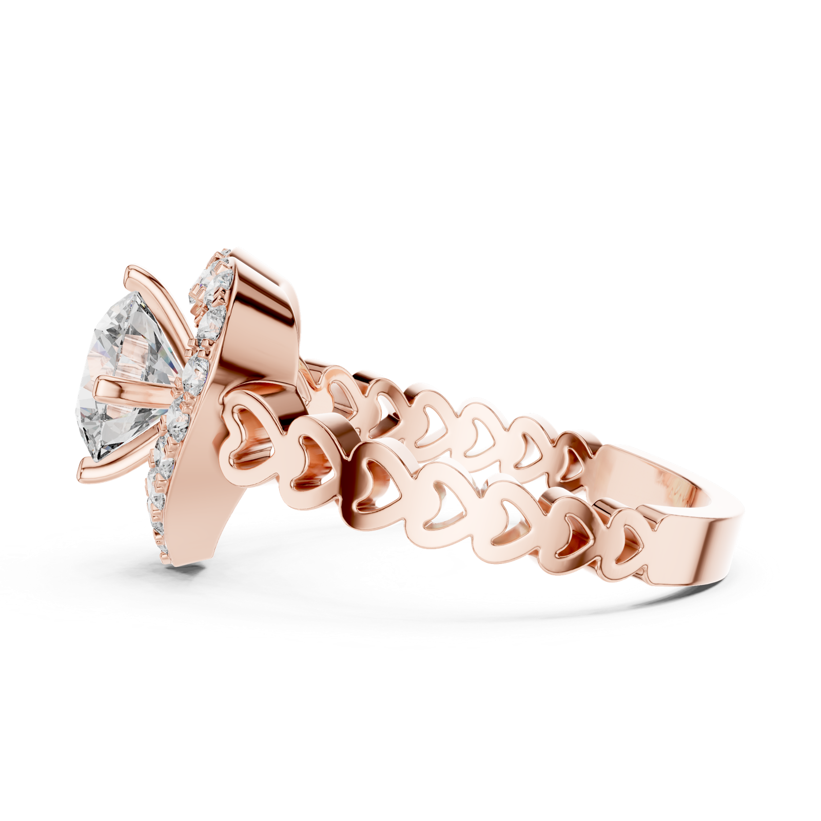 Gold Ring LR-0095, Rose Gold, view 3