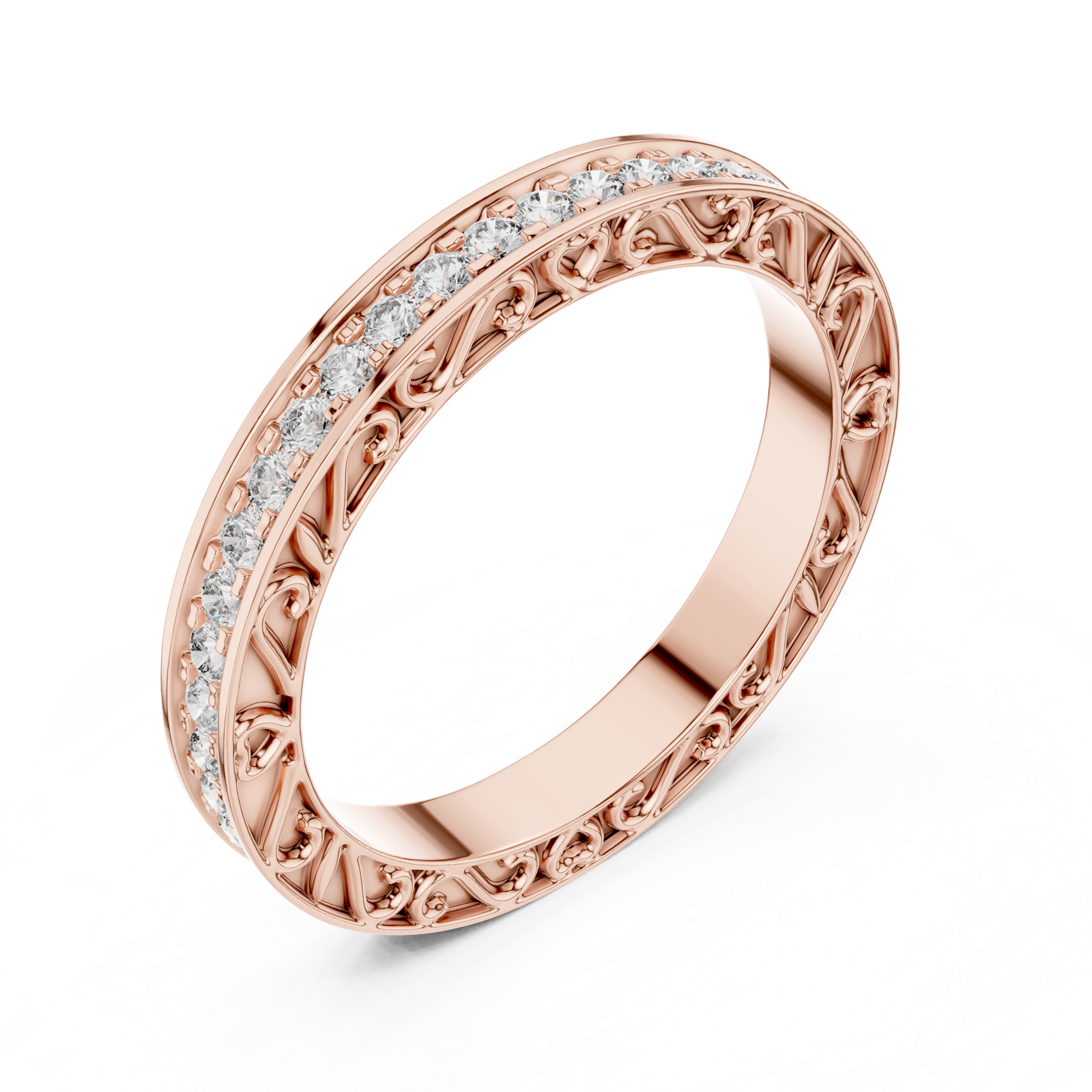 Gold Ring L03-996, Rose Gold, view 2