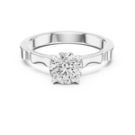 Gold Ring LR-0008, White Gold, view 4