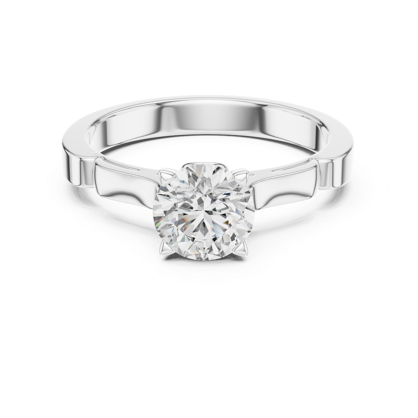 Gold Ring LR-0008, White Gold, view 4