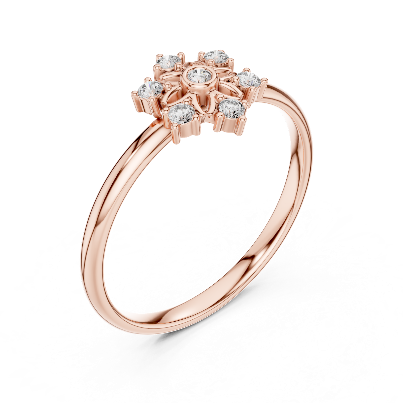 Gold Ring Ledis Ring, Rose Gold, view 2