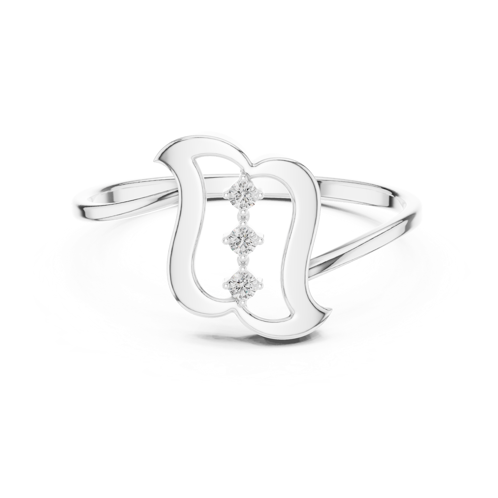 Gold Ring 1 (146), White Gold, view 4