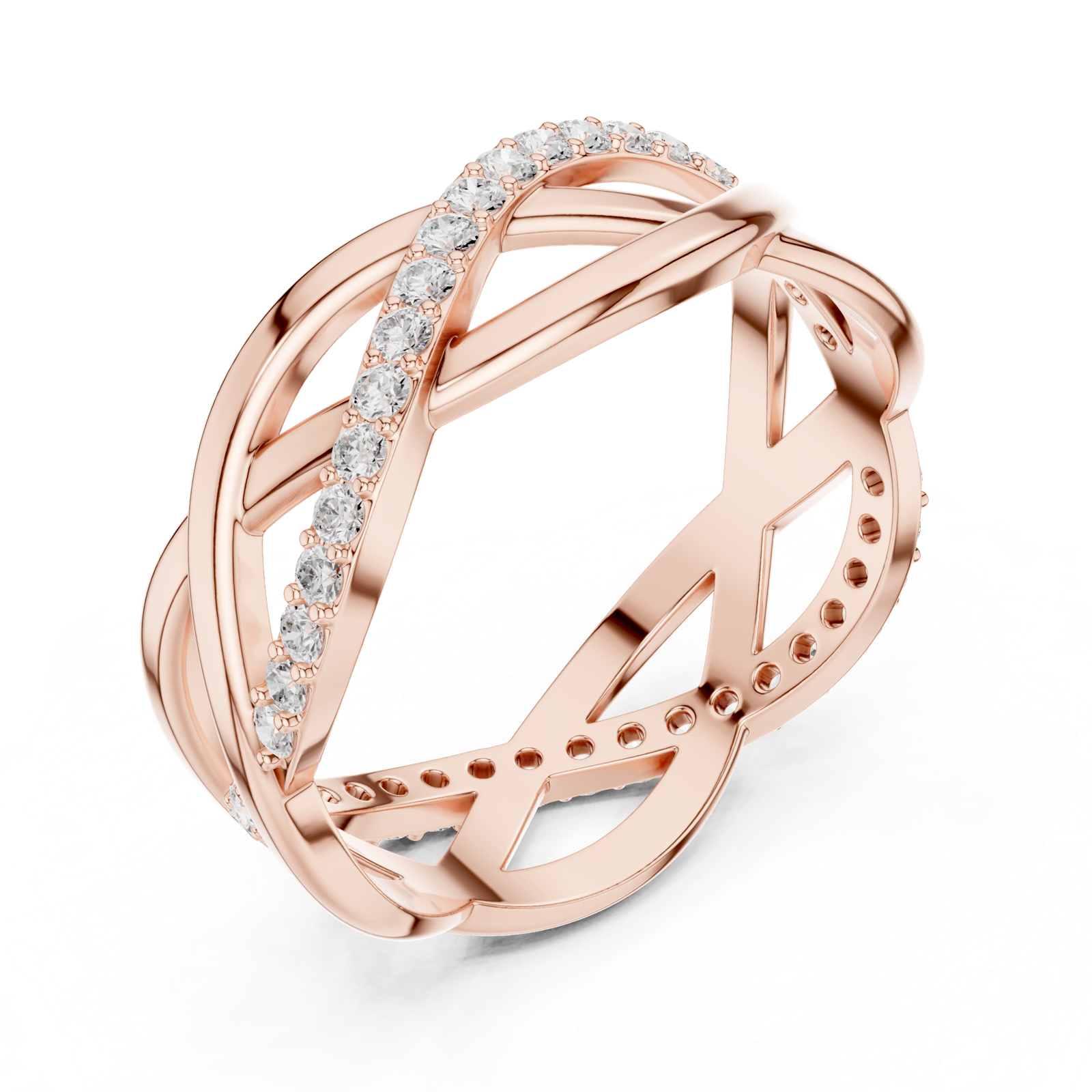 Gold Ring L22-R8, Rose Gold, view 2
