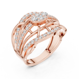 Gold Ring DDLR-769, Rose Gold, view 2
