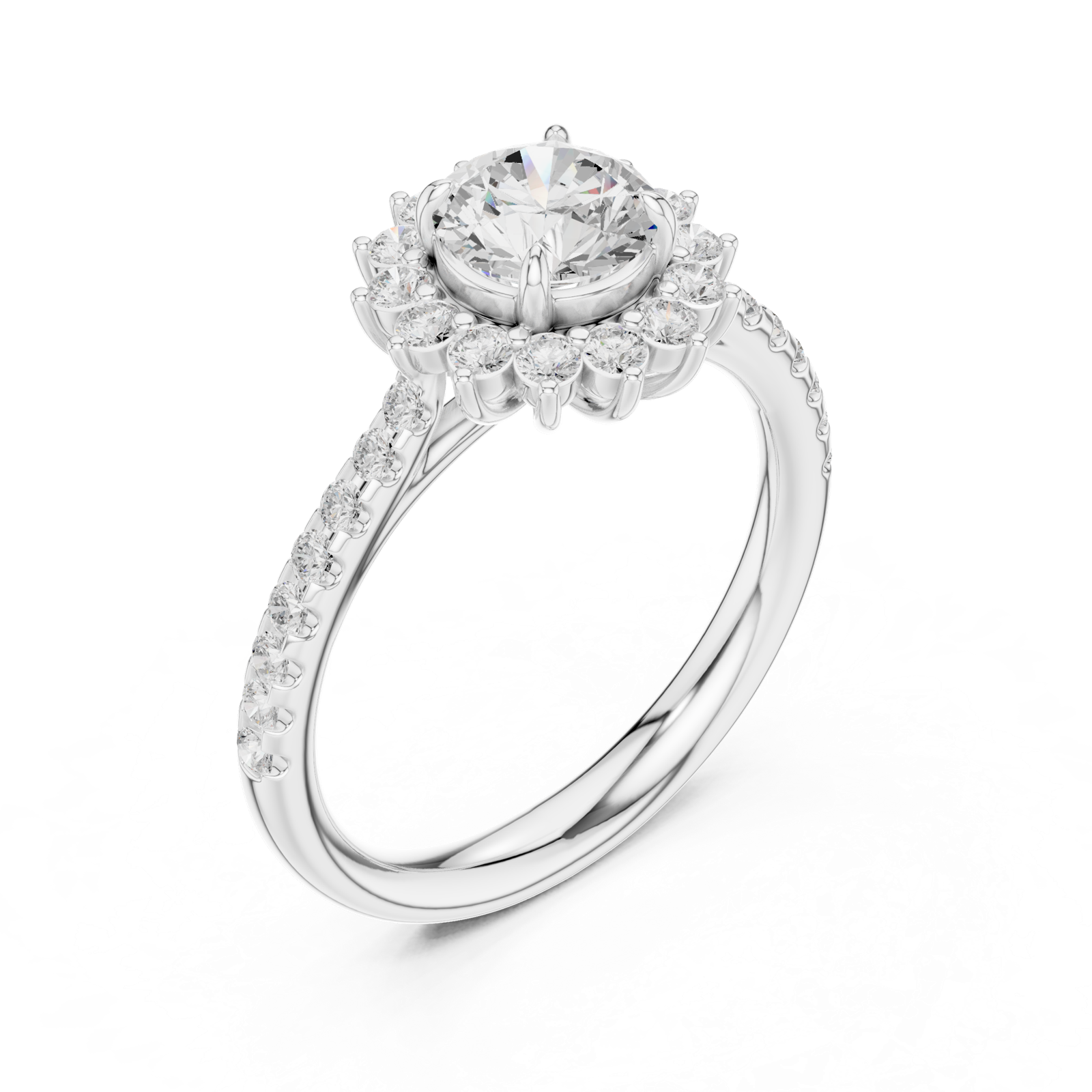 Gold Ring DDLR-674, White Gold, view 2