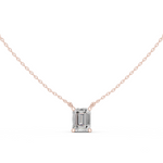 Gold Jewelry, Emerald center stone, Rose Gold