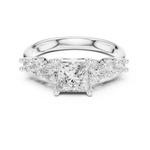 Gold Ring DDLR-703, White Gold, view 4