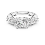 Gold Ring DDLR-703, White Gold, view 4