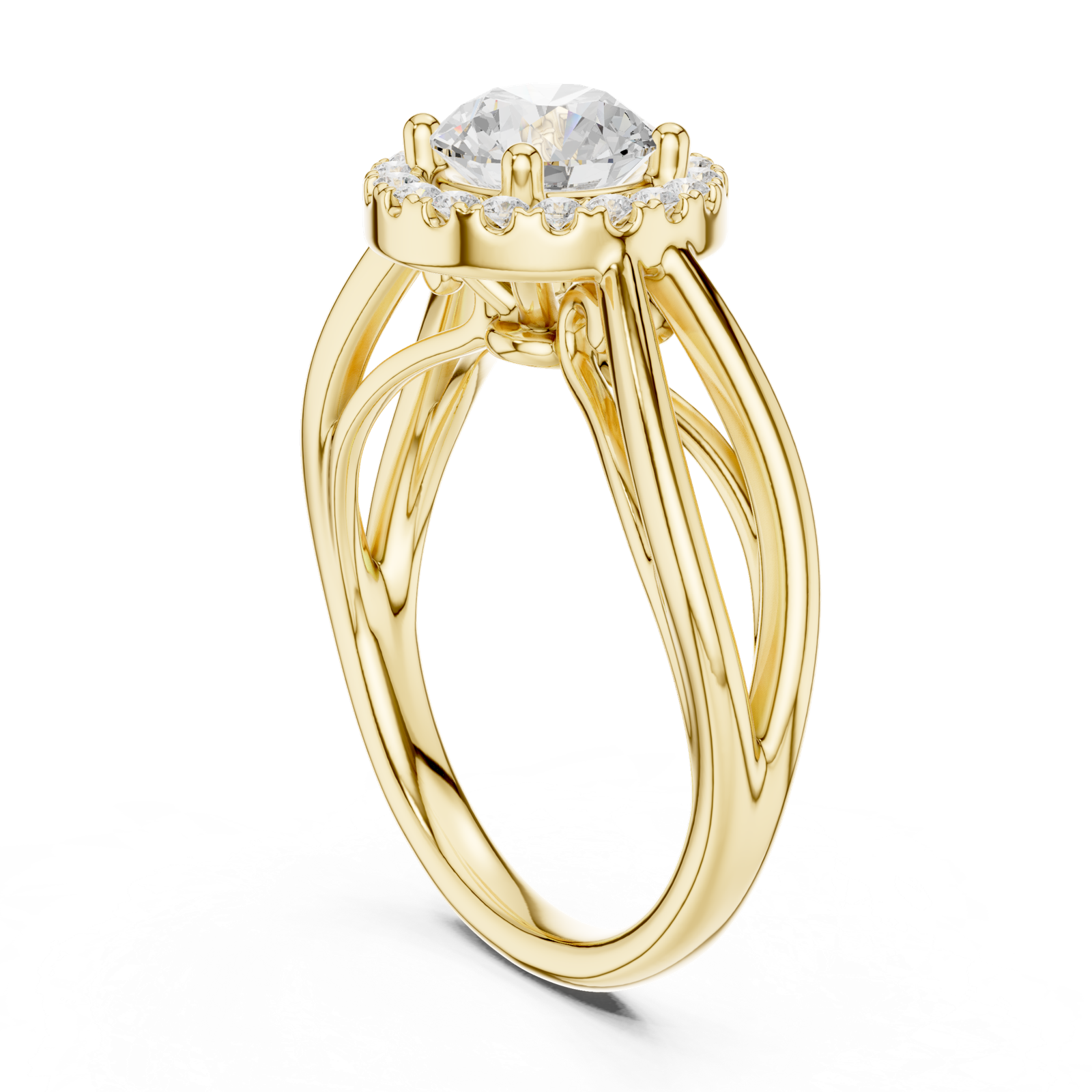 Gold Ring DDLR-637, Yellow Gold, view 1