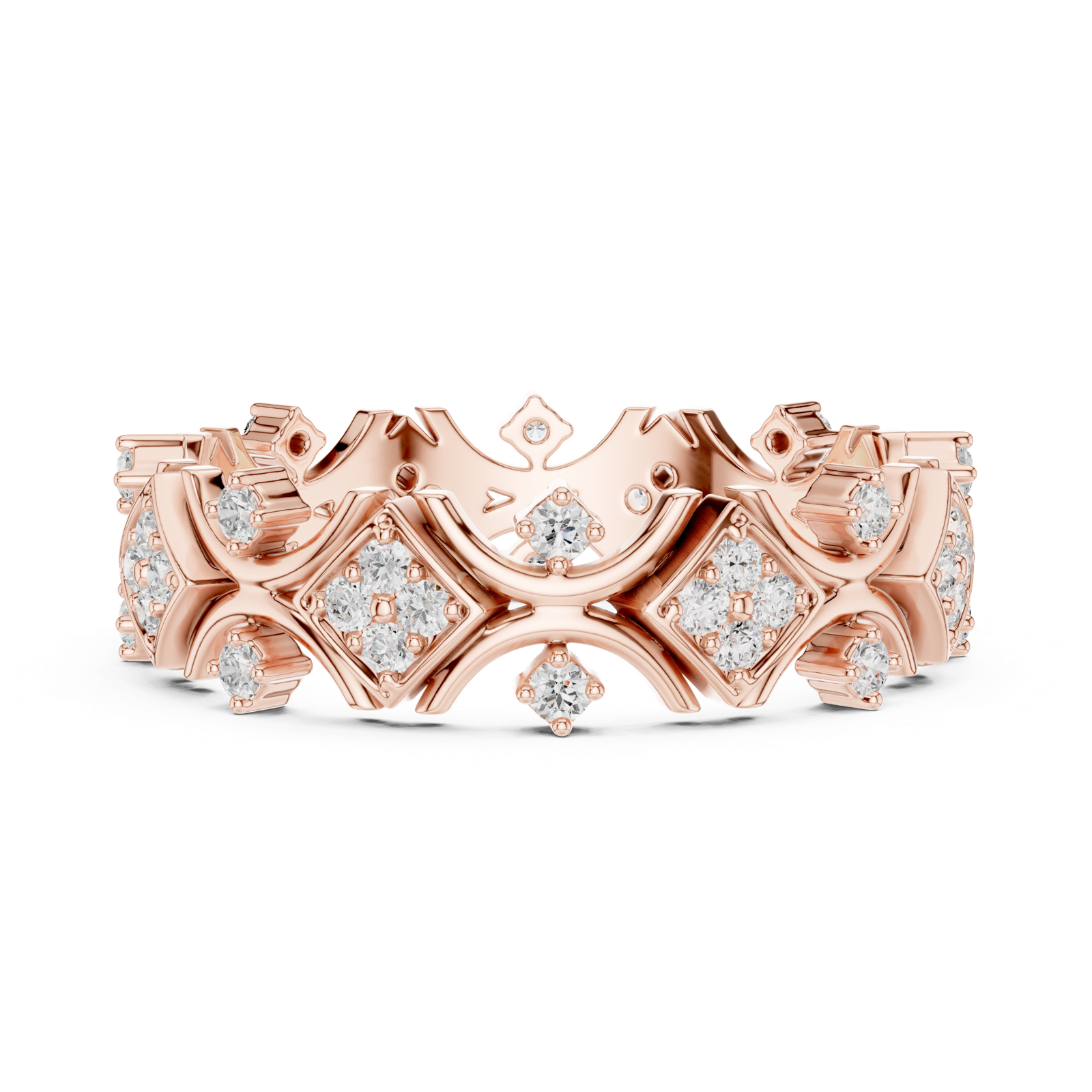 Gold Ring R38, Rose Gold, view 3