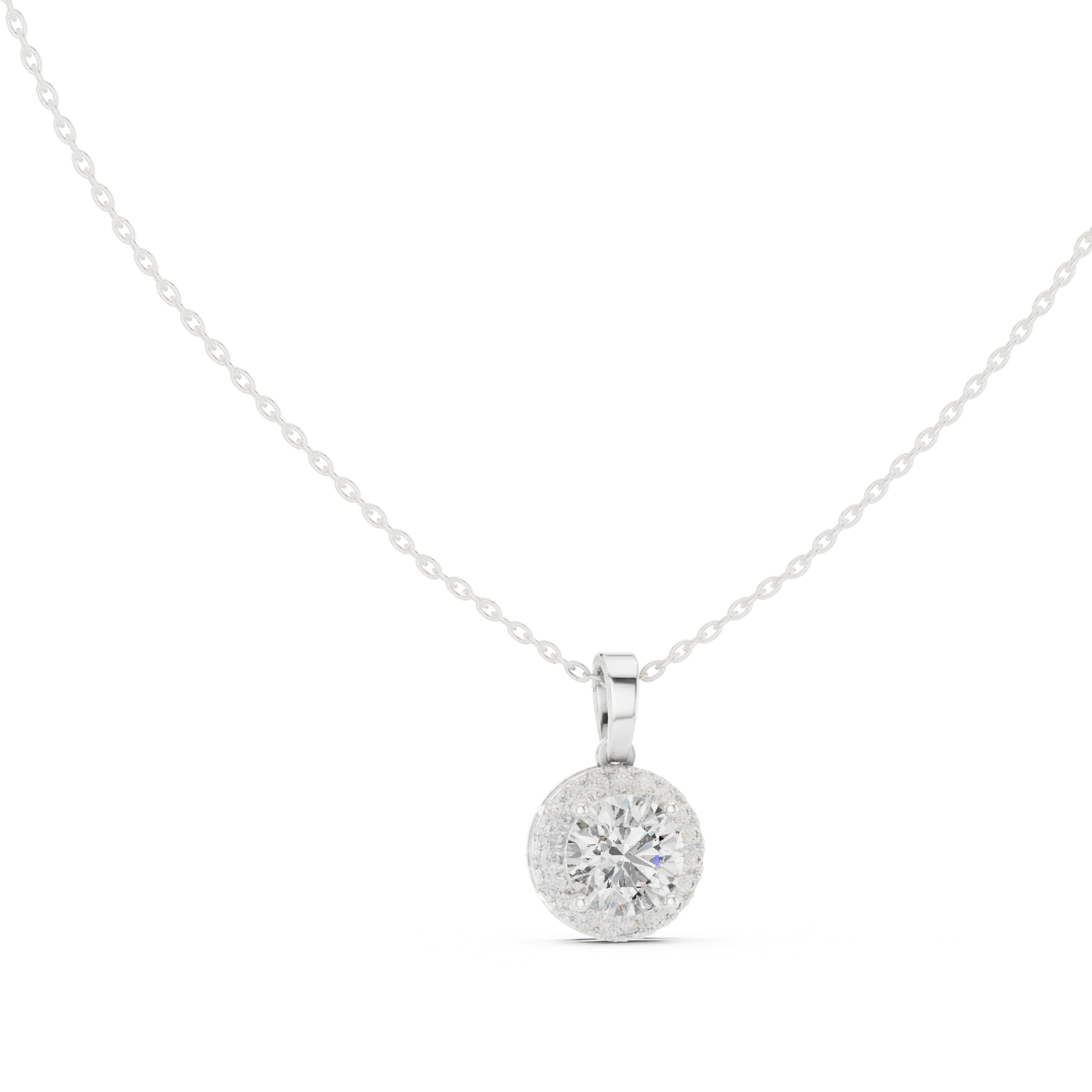 Gold Pendant GPD-0012, White Gold, view 1