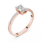 Gold Ring HLR-257, Rose Gold, view 2