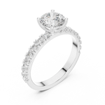 Gold Ring DDLR-1097, White Gold, view 2
