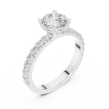 Gold Ring DDLR-1097, White Gold, view 2