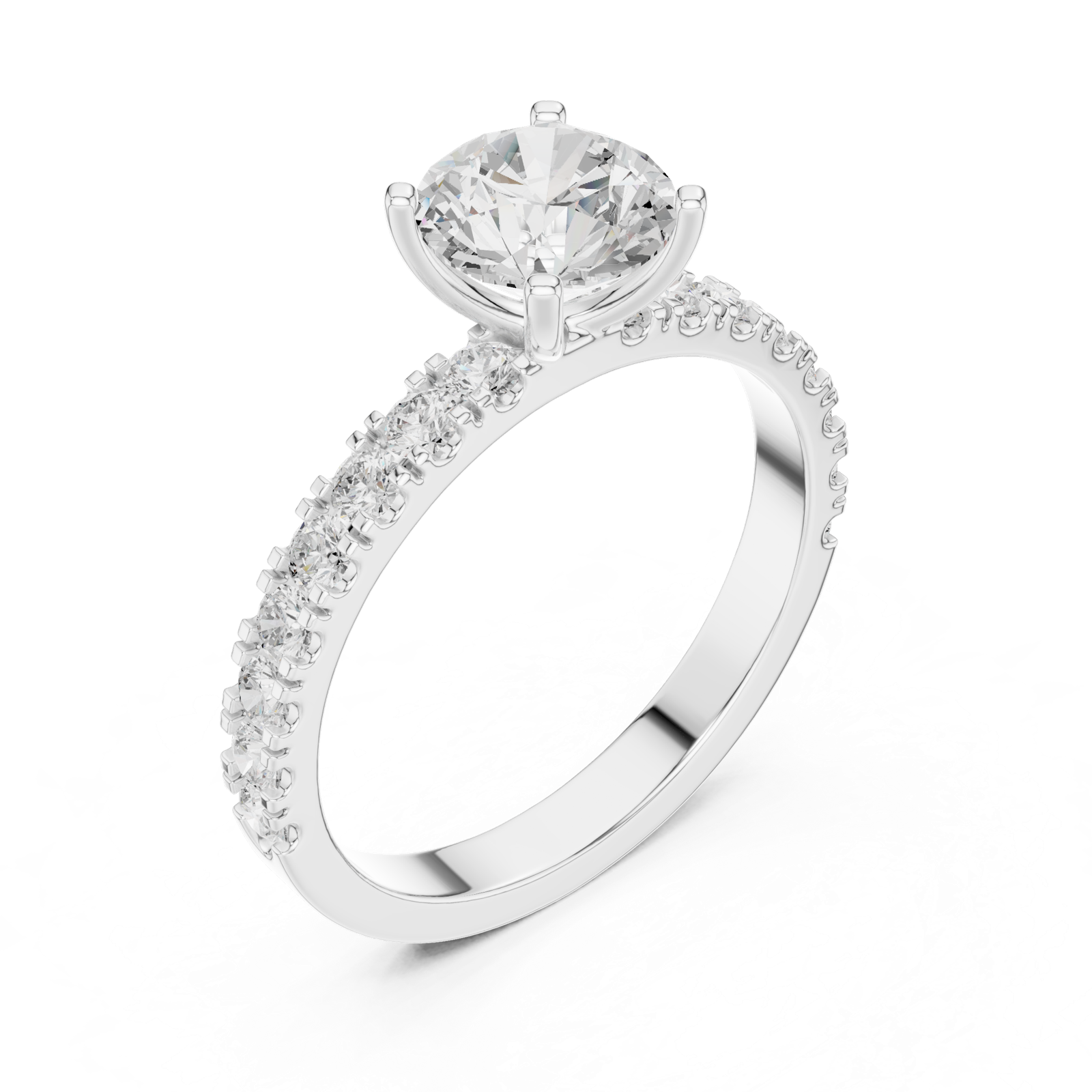Gold Ring DDLR-1097, White Gold, view 2