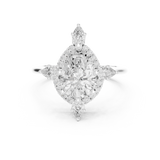 Gold Ring DDLR-337, White Gold, view 4