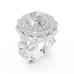 Gold Ring DDLR-752, White Gold, view 2