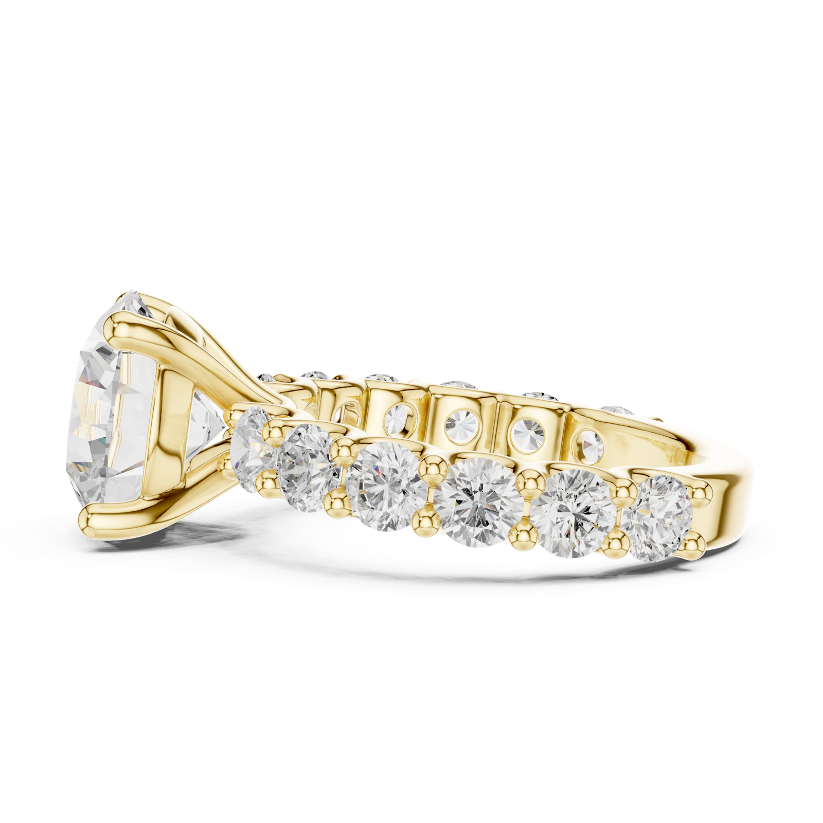 Gold Ring DDLR-846, Yellow Gold, view 3