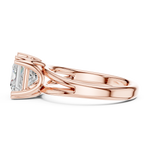 Gold Jewelry L36-7, Princess center stone, Rose Gold, view 3