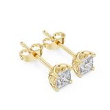 Gold Earrings AER-107, Yellow Gold, view 2