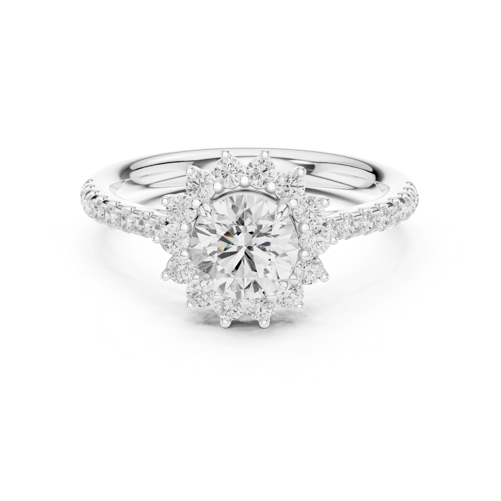 Gold Ring DDLR-674, White Gold, view 4