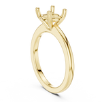 Gold Ring DDLR-032, Cushion center stone, Yellow Gold, view 1