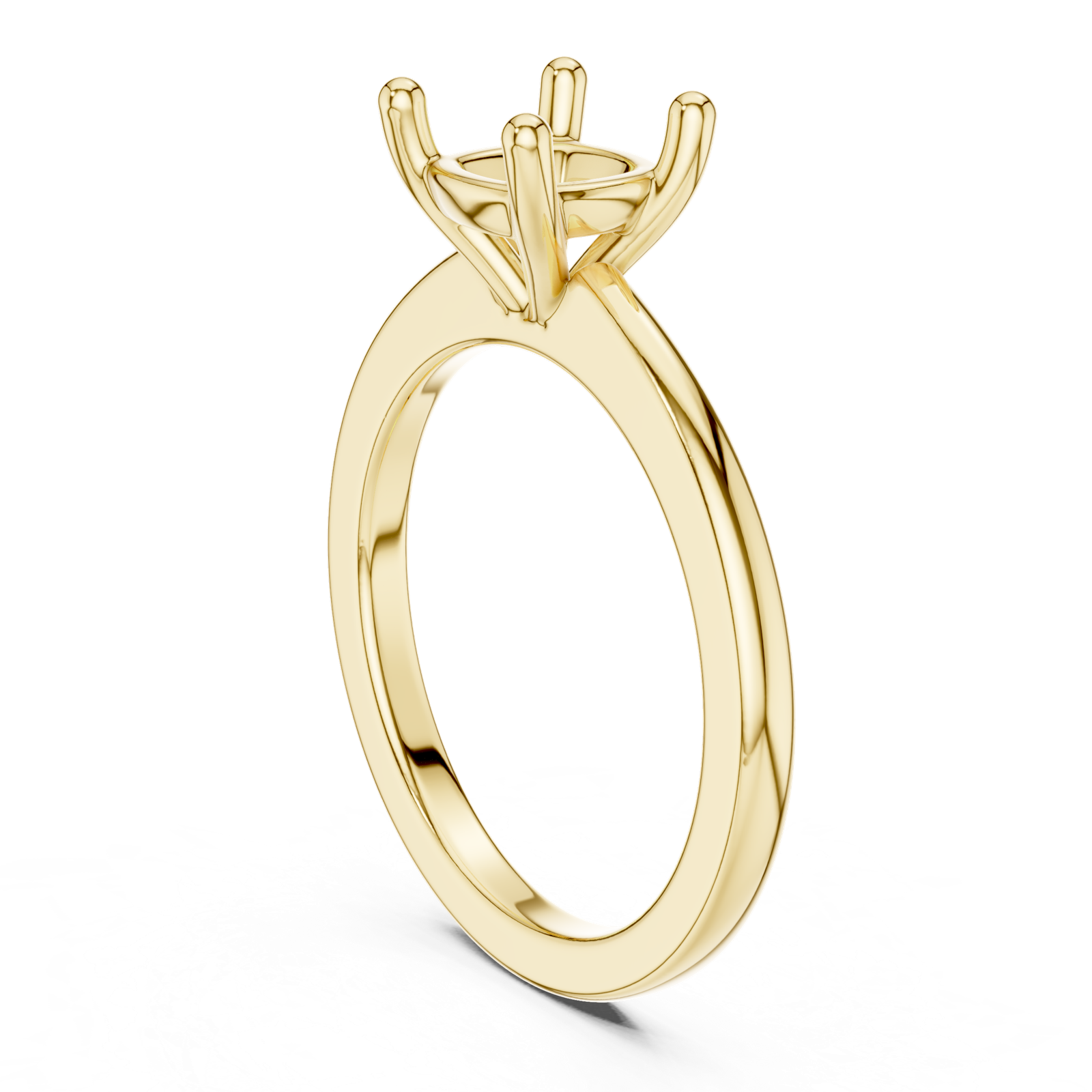 Gold Ring DDLR-032, Cushion center stone, Yellow Gold, view 1