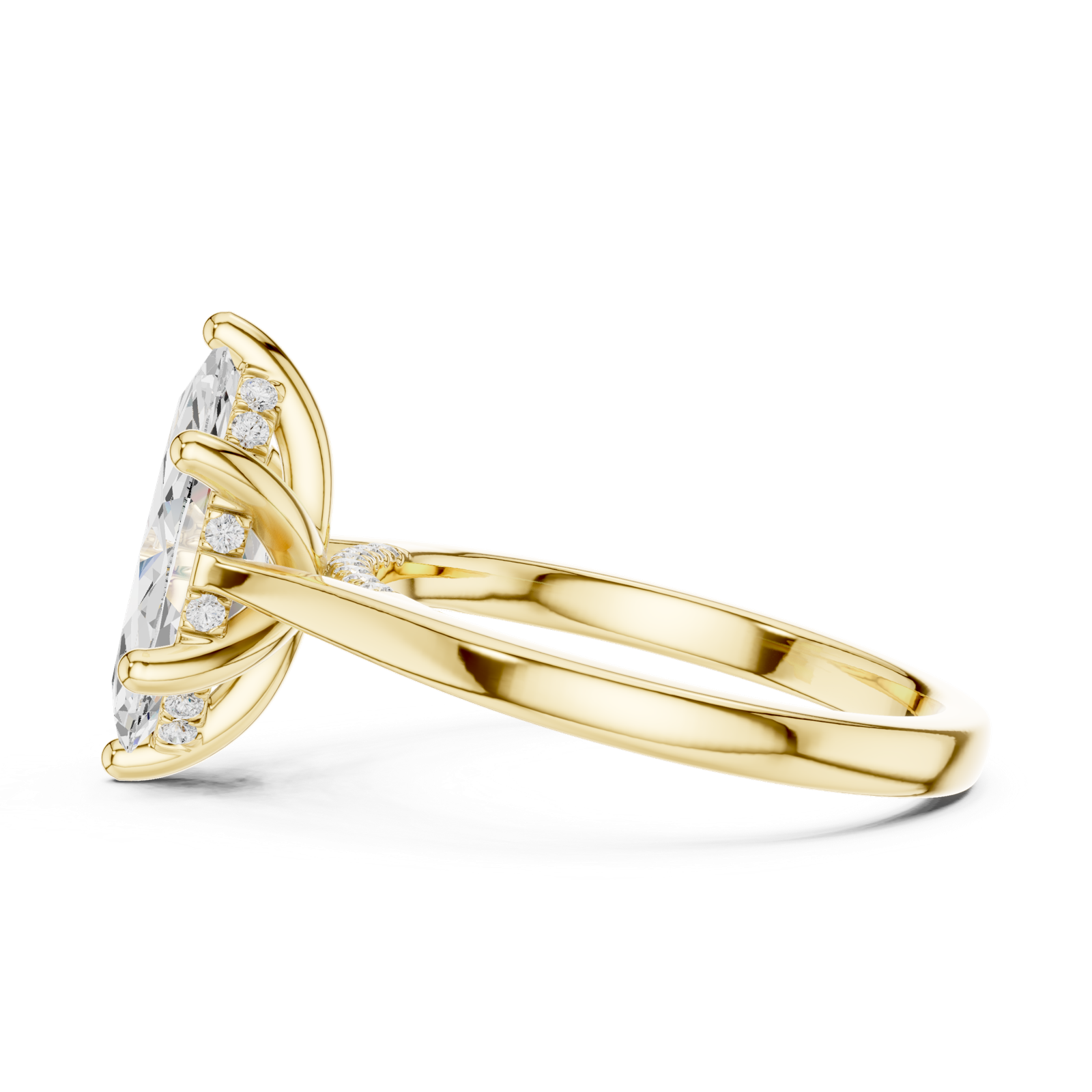 Gold Ring DDLR-985, Yellow Gold, view 3