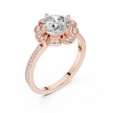 Gold Ring DDLR-363, Rose Gold, view 2