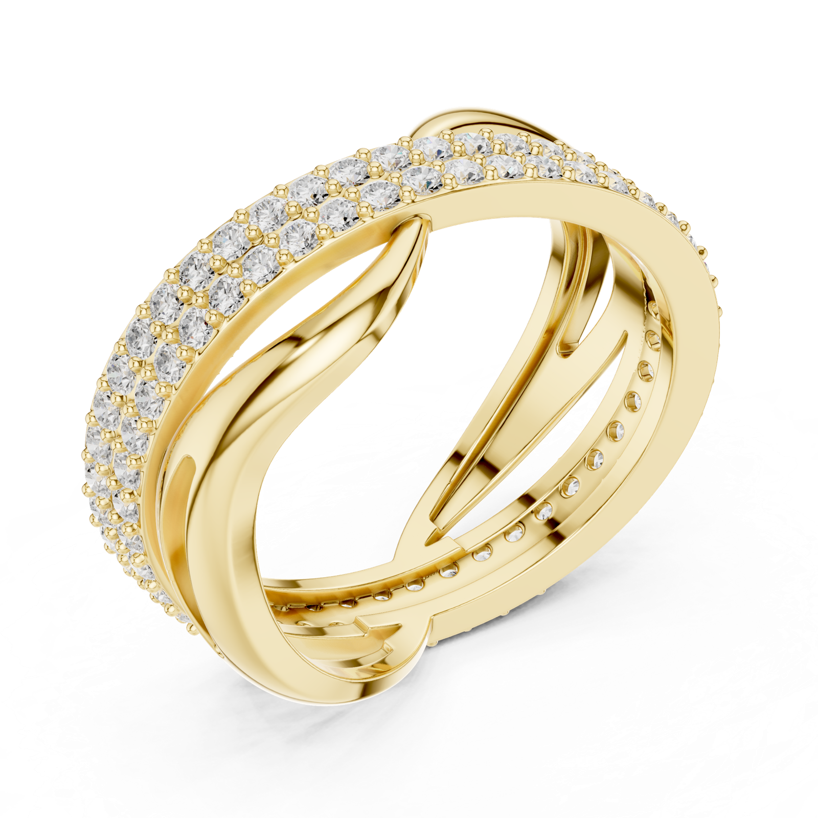 Gold Ring R23, Yellow Gold, view 2