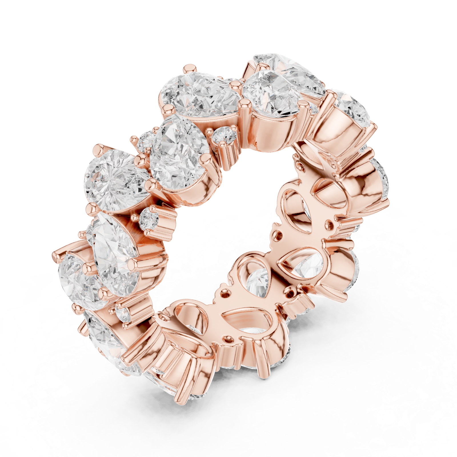 Gold Ring DDLR-312, Rose Gold, view 2