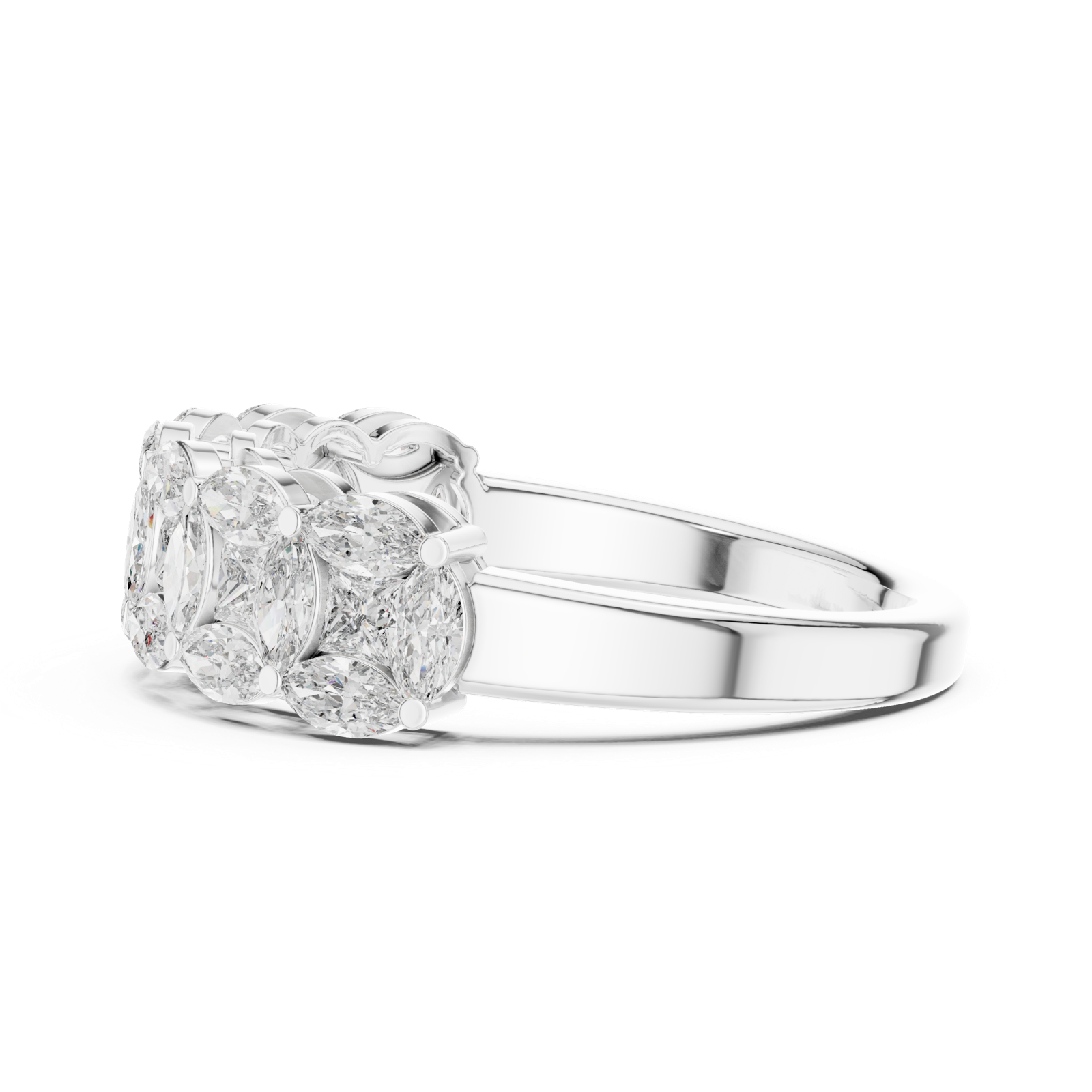 Gold Ring DDLR-246, White Gold, view 3