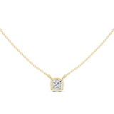 Gold Jewelry, Cushion center stone, Yellow Gold, view 4