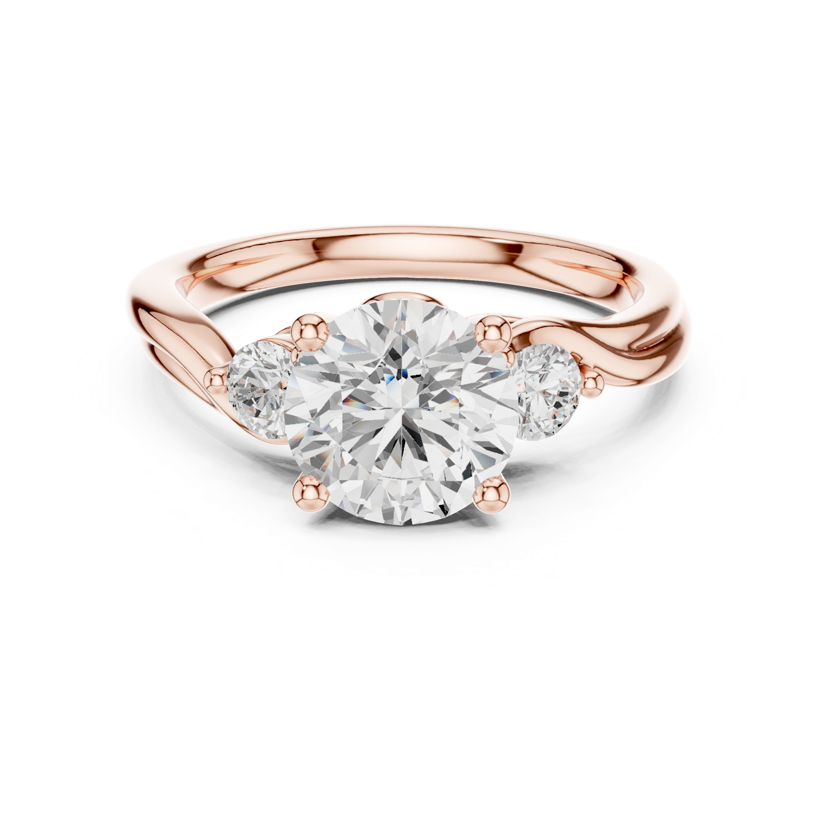 Gold Ring DDLR-272, Rose Gold, view 4
