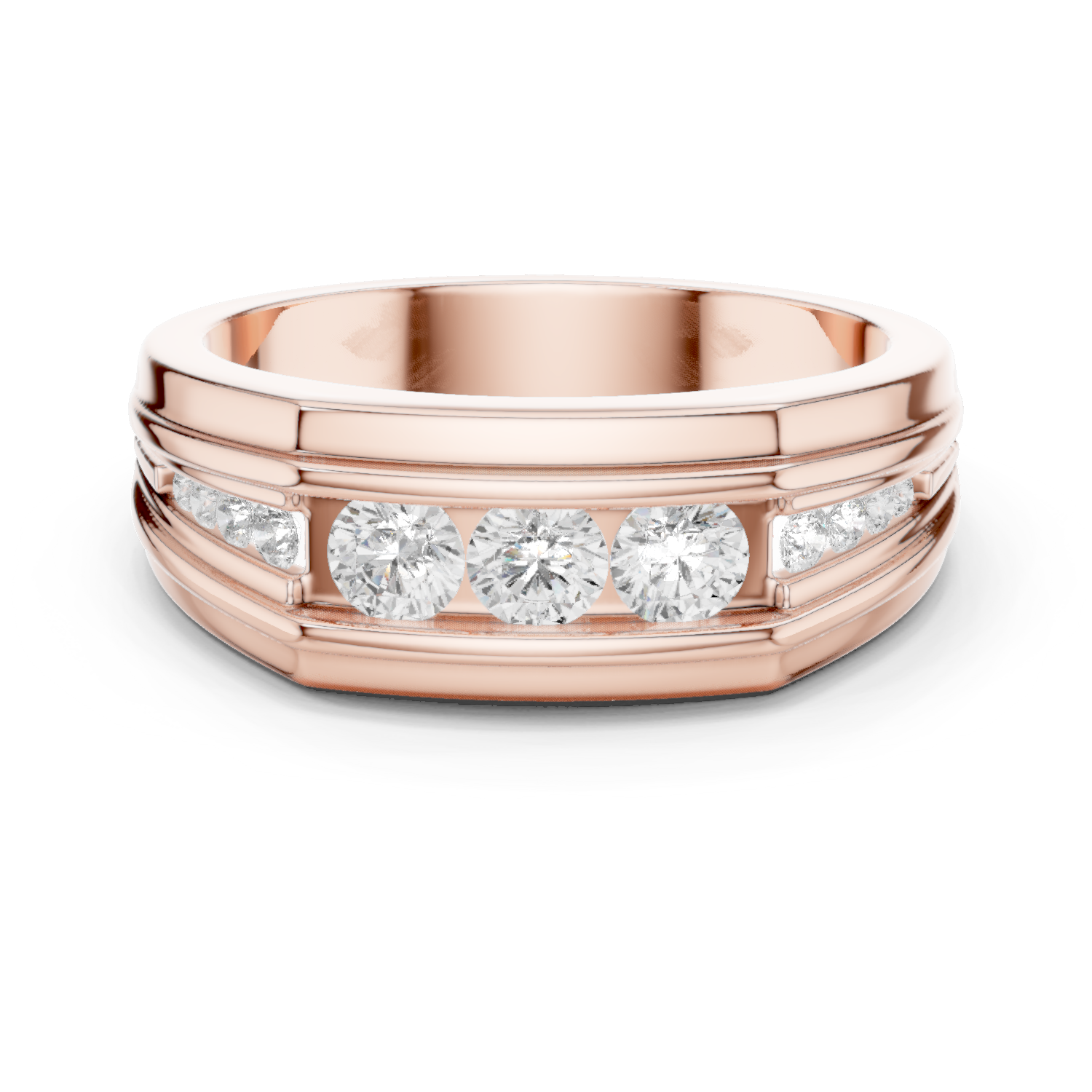 Gold Men's Ring GGR-0018, Rose Gold